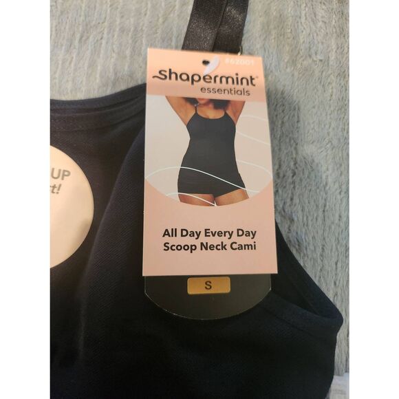 NWT Shapermint size S All Day Everyday Scoop Neck Cami Shaping Tank Top Black - Picture 2 of 5